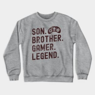 Son Brother Gamer Funny Video Games Lovers Crewneck Sweatshirt